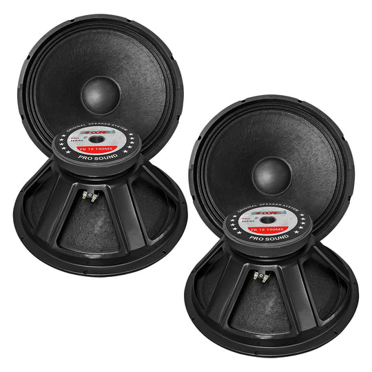 5 Core Speaker Subwoofer Pair 18 Inch PA DJ Subs 1000W Max Passive Pro Audio 8Ohm Replacement Subwoofers