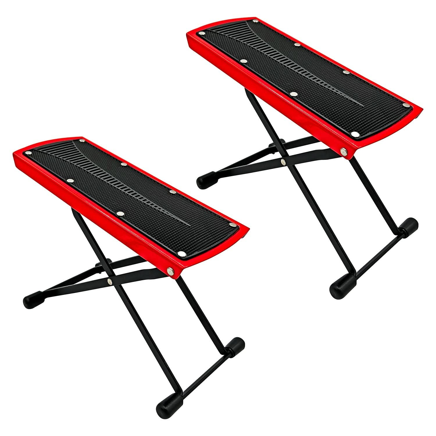 5Core 2Pcs Guitar Foot Stool Height Adjustable Folding Leg Rest Classical Footrest