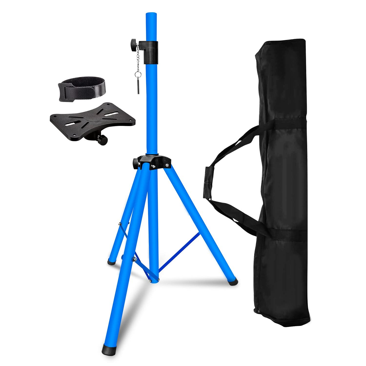 5Core Speaker Stand Tripod Tall Adjustable 72 Inch DJ Pole Mount Studio Monitor Stands SKY BLUE