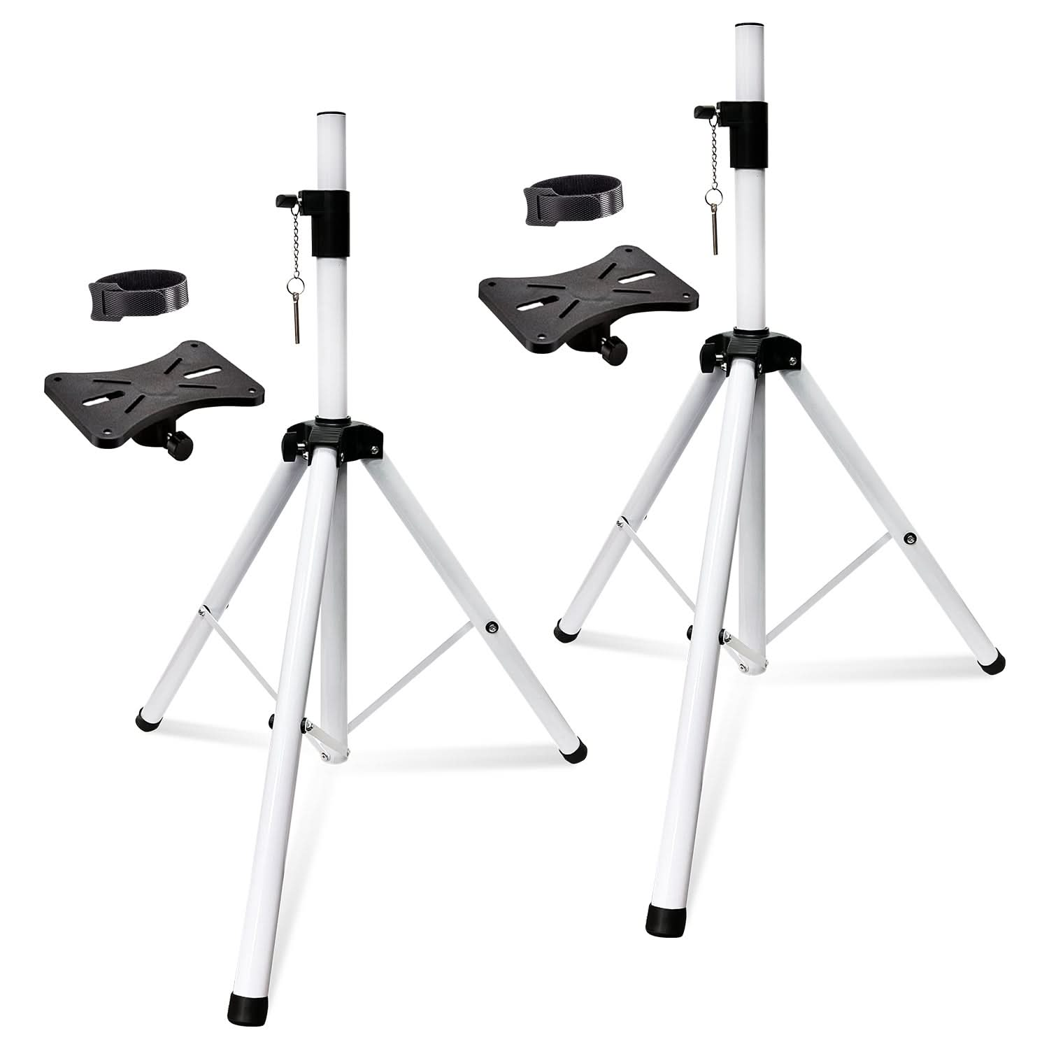 5Core Speaker Stand Tripod Tall Adjustable 72 Inch DJ Studio Monitor Stands Pole Mount BLACK