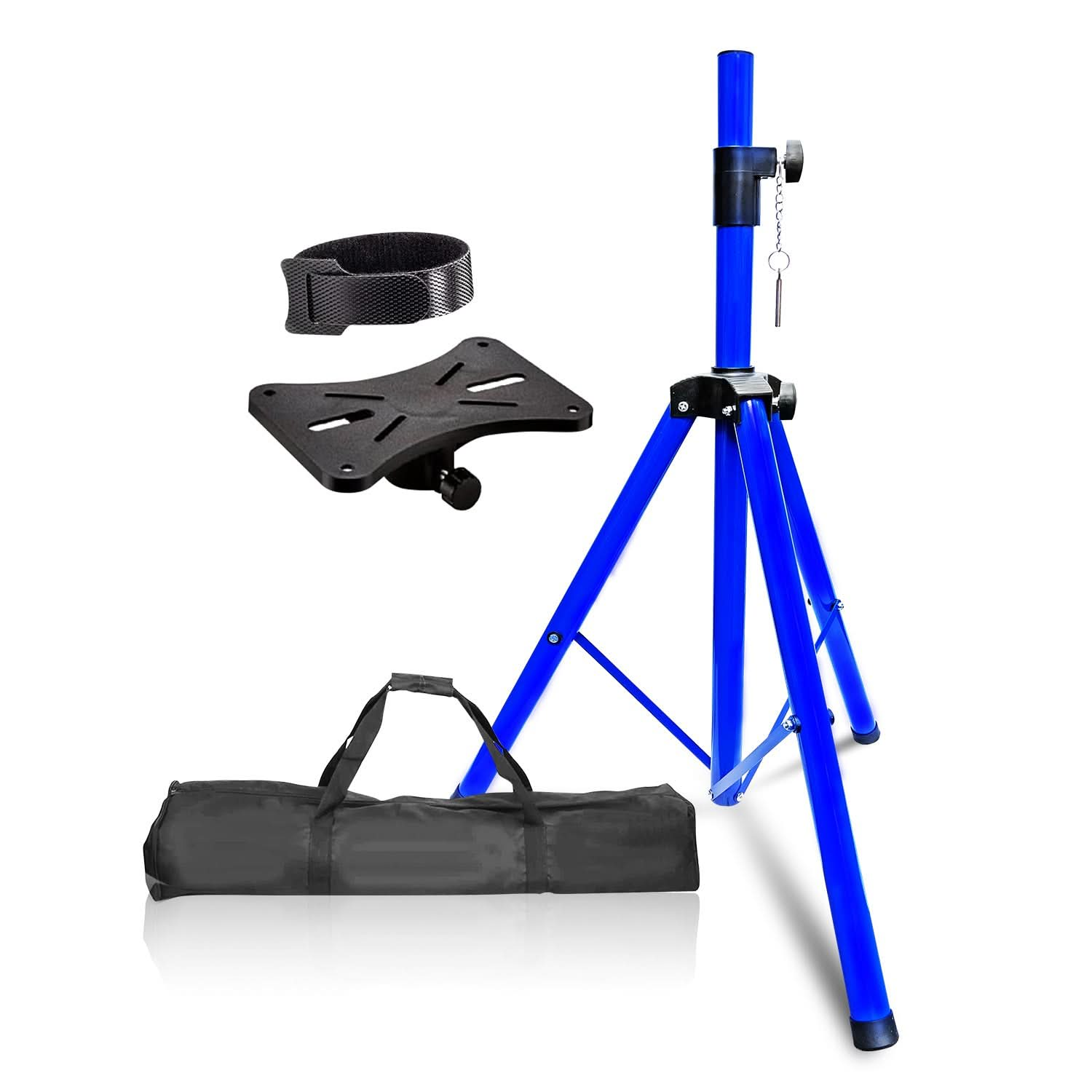 5Core Speaker Stand Tripod Tall Adjustable 72 Inch DJ Pole Mount Studio Monitor Stands BLUE