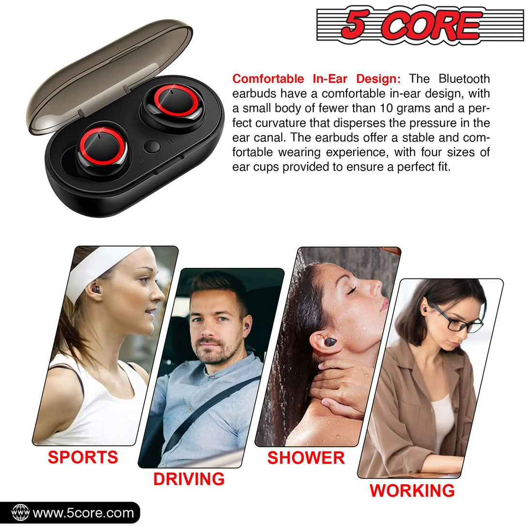 Soft, comfortable headphones with noise cancellation for an immersive experience.	True wireless earbuds with noise cancellation for an enhanced listening experience.