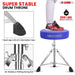 Super stable drum stool with a strong metal base, cushioned seat, and anti-slip rubber feet for support.