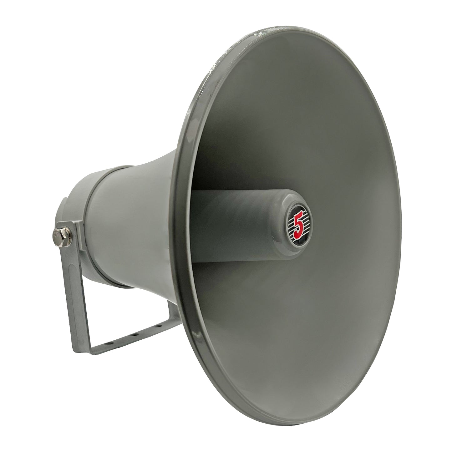 Indoor Outdoor PA Horn Circular Speaker - 12" Inch 35 Watt Power Compact Loud Sound Megaphone Driver Horns w/ 400Hz-5KHz Frequency, 8 Ohm Waterproof Weatherproof  | Vehicle SIREN - (Gray) Grey UHC 300