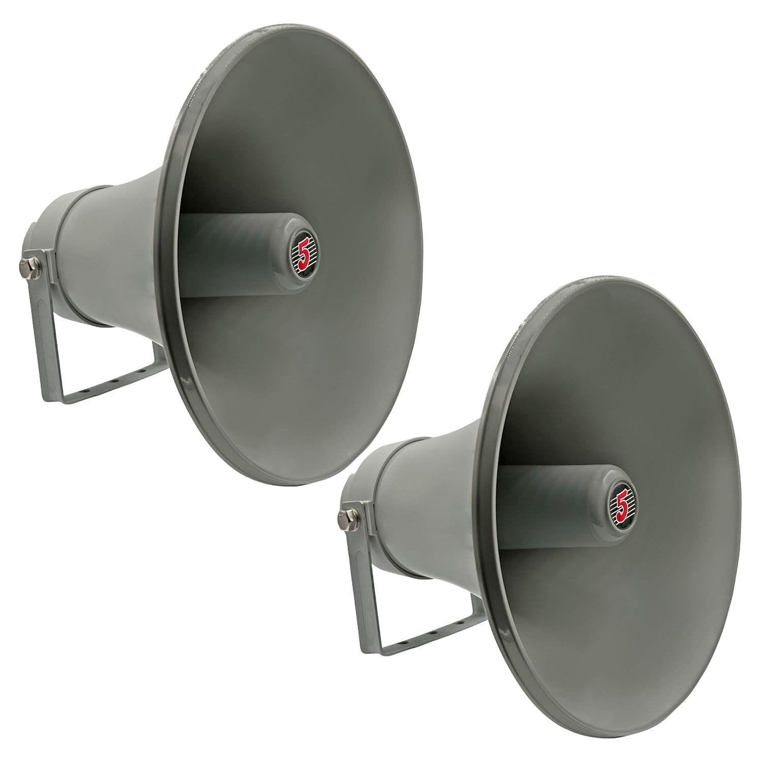 5 Core Indoor Outdoor PA Horn Circular Speaker 12" 35W Power Loud Sound Driver Horns w/ 400Hz-5KHz Frequency 8 Ohm Weatherproof Vehicle SIREN -UHC 300 2Pcs