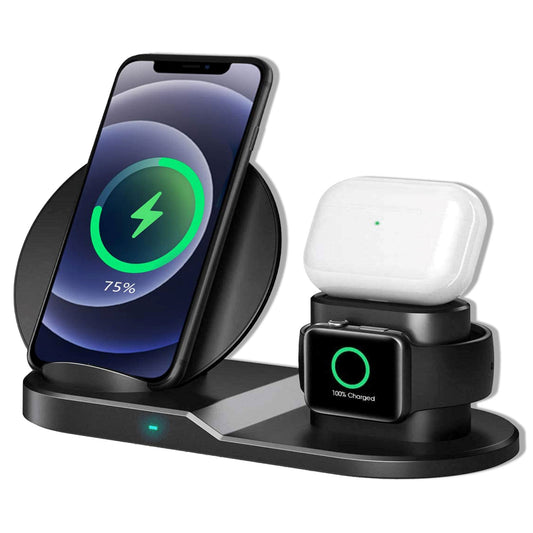5 Core 3 in 1 Qi Wireless 10W / 15W Fast Charging Pad Stand Dock For Samsung & iPhones WCR 3