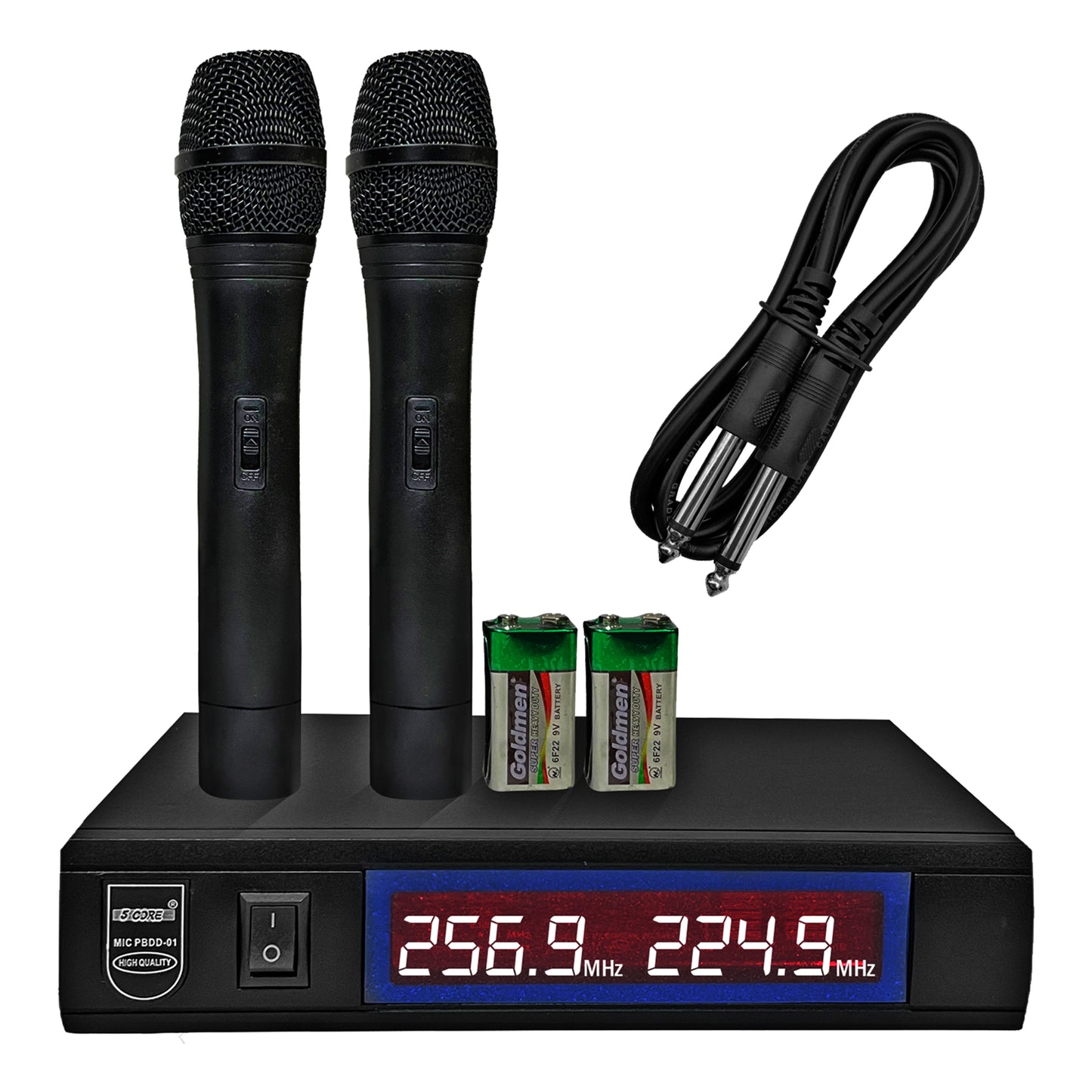 5Core VHF Dual Channel DIGITAL  2 Pieces Wireless Microphone System Receiver &  Hand Mic WM PBDD 01