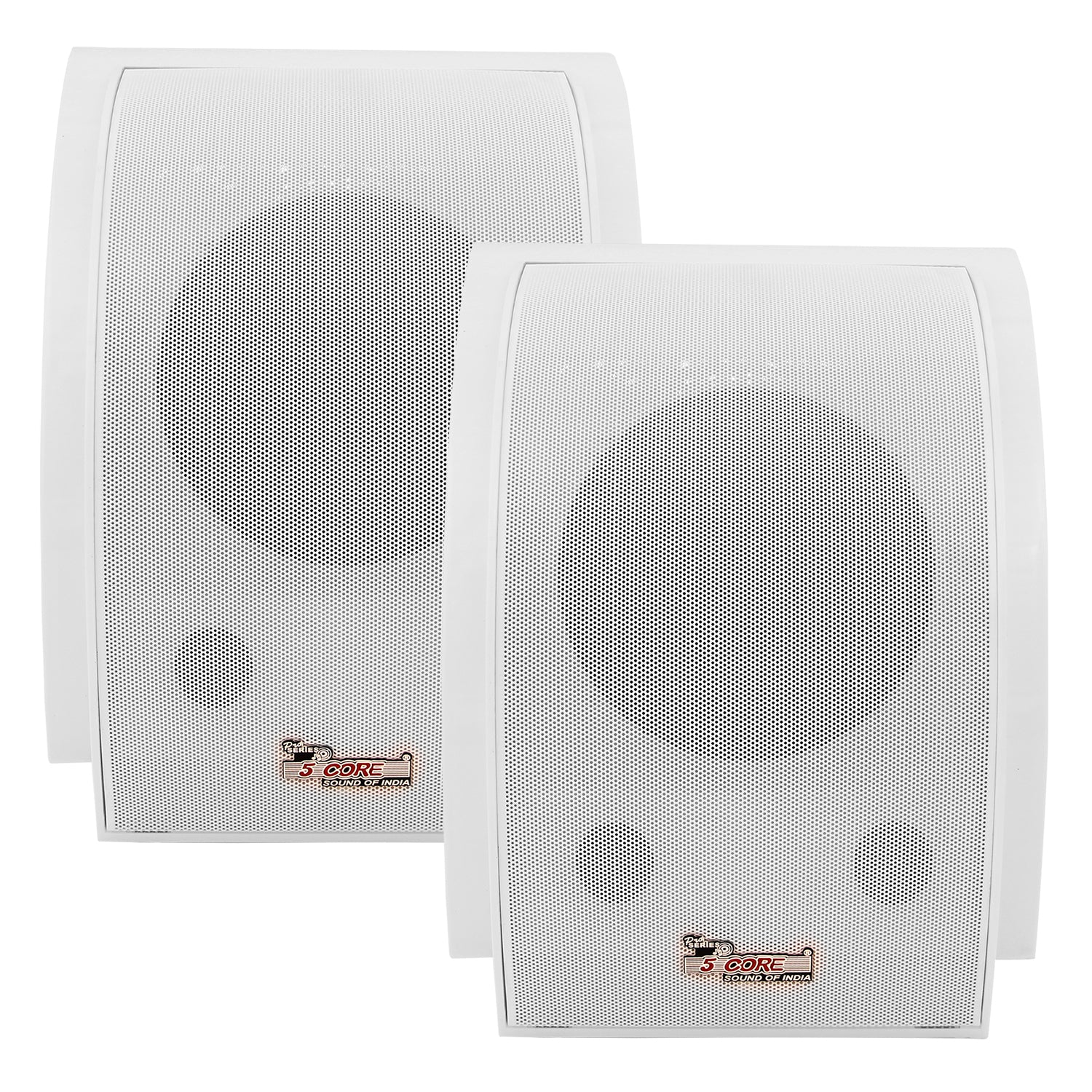 5Core Outdoor Wall Speakers 2Pack 2 Way 80W Max Power 5" Heavy Duty Waterproof Wall Mount Speakers