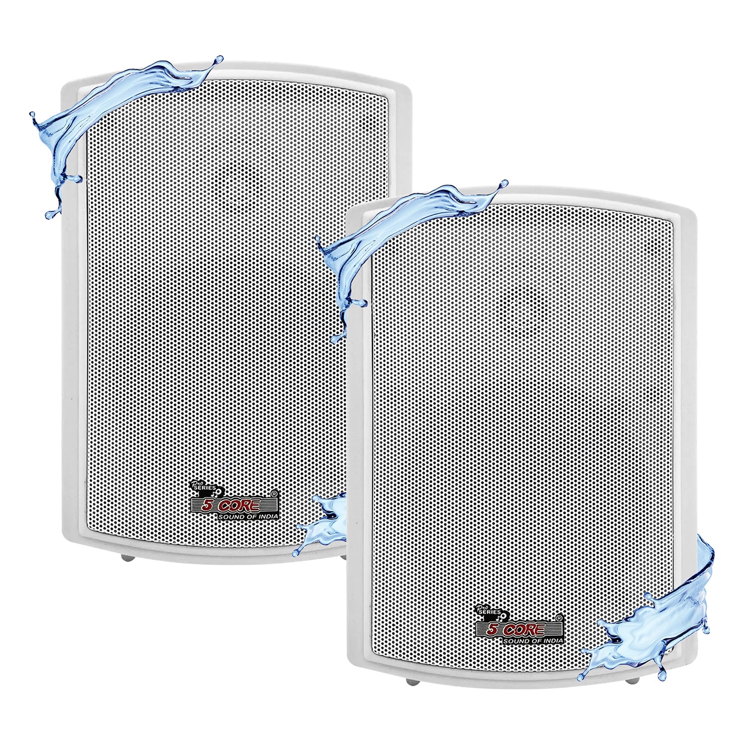 5Core Outdoor Wall Speakers 2Pack 2 Way 400W PMPO 5.25" Ceiling Mount Speaker Heavy Duty Waterproof