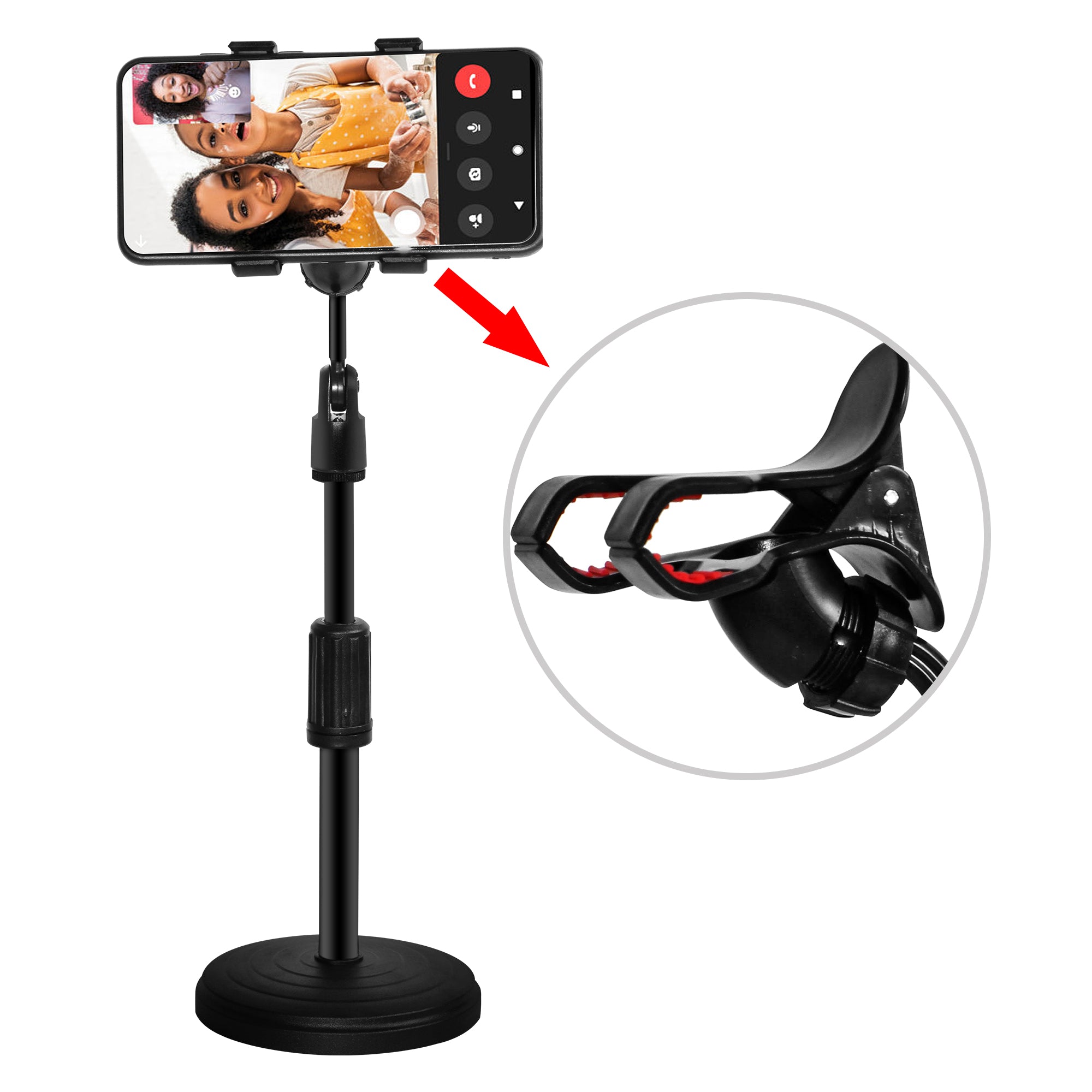5Core Cell Phone Stand  Angle Adjustable Phone Holder for Desk  Compatible w iPhone & Android