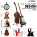 Adjustable double guitar stand with customizable height and width, securely holds two guitars.