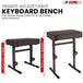 Height-adjustable keyboard bench designed for musicians, providing optimal comfort and support during performances or practice