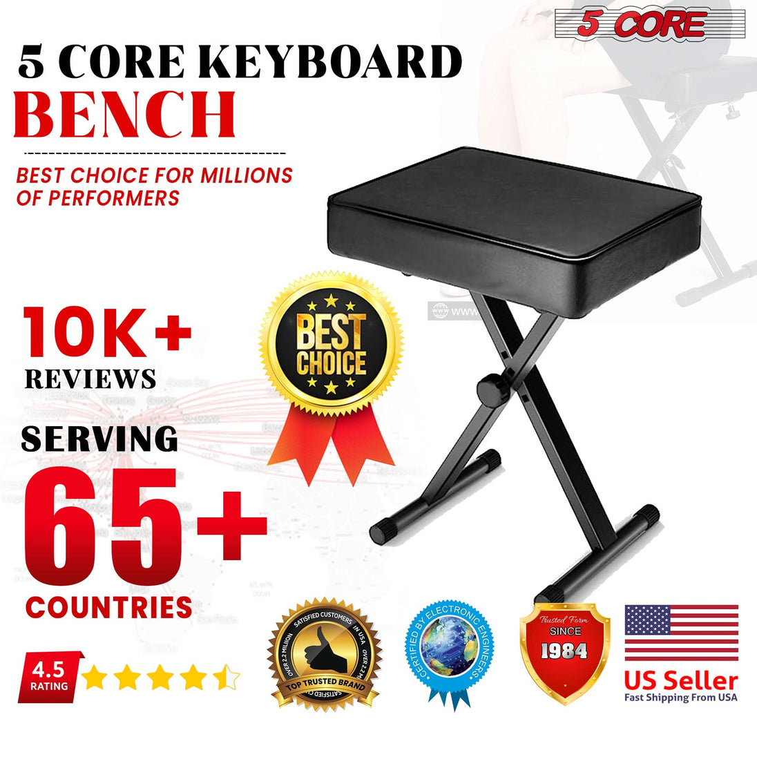 Best adjustable keyboard bench with durable construction, offering comfort and customizable height for optimal playing positions