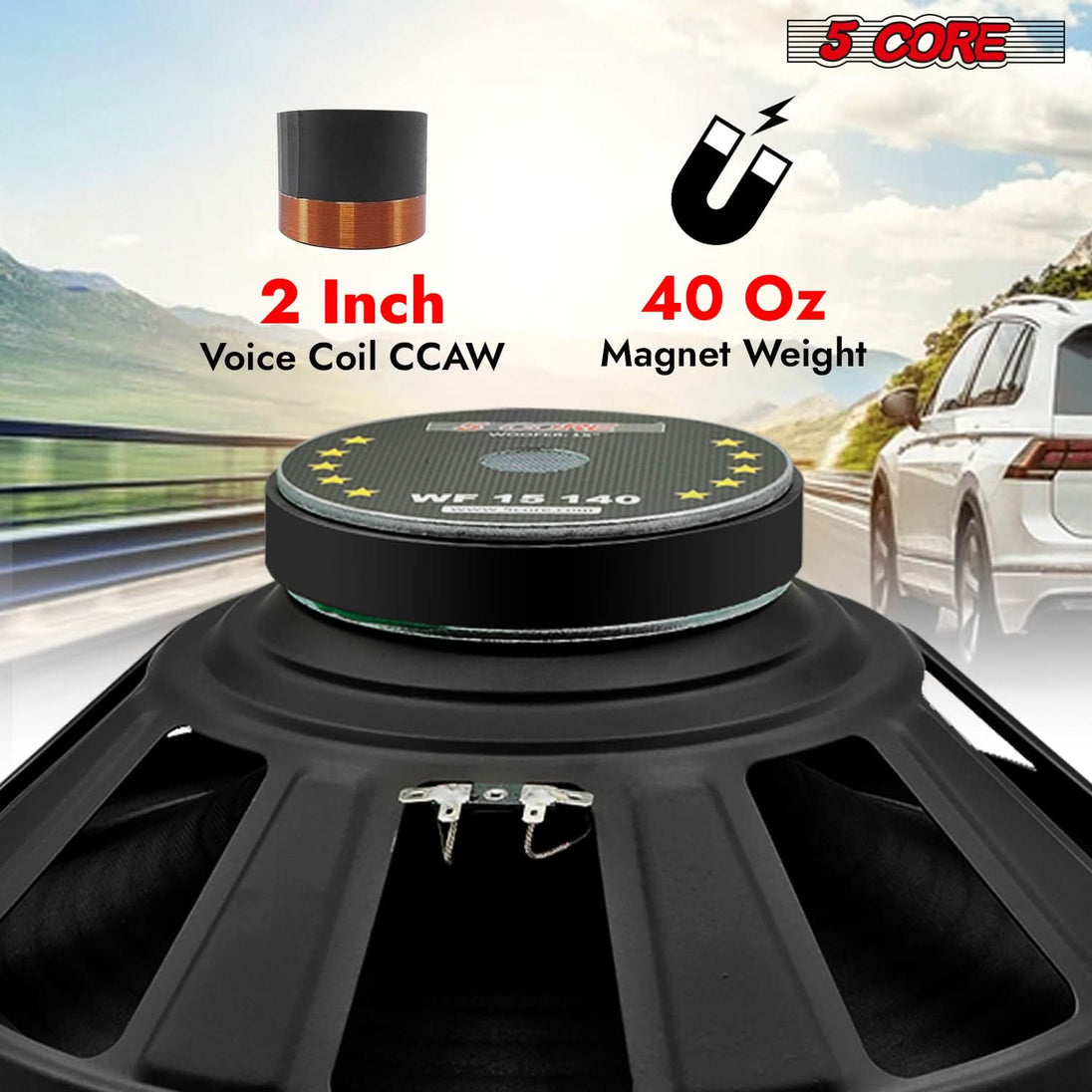 15 Inch Subwoofer 450W Car Replacement Raw Speaker 4 Ohm