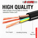 Copper core AC power cable providing superior conductivity and reliable power connection