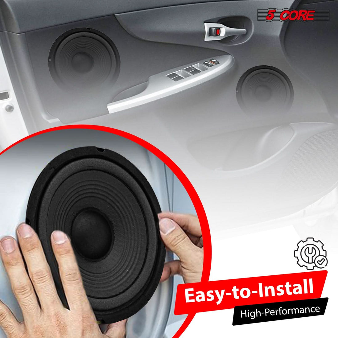 Easy to install car audio speaker, designed for quick setup and seamless integration into your vehicle's sound system