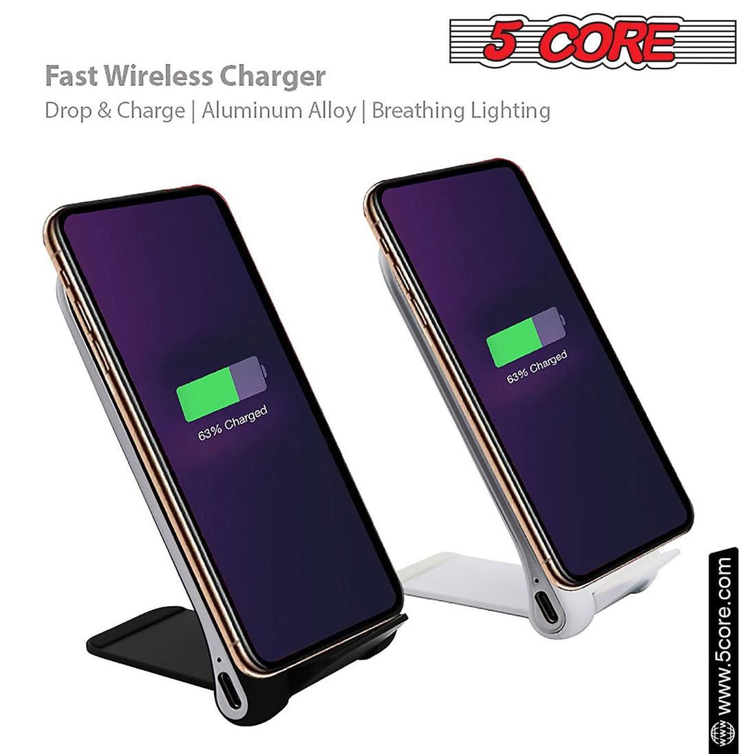 Fast charging stand designed for quick and efficient device charging, offering a stable and convenient setup