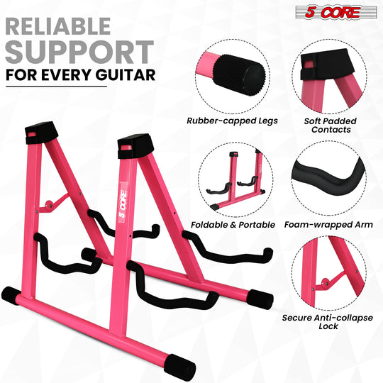 Feature-rich guitar holder designed for stability, security, and convenience