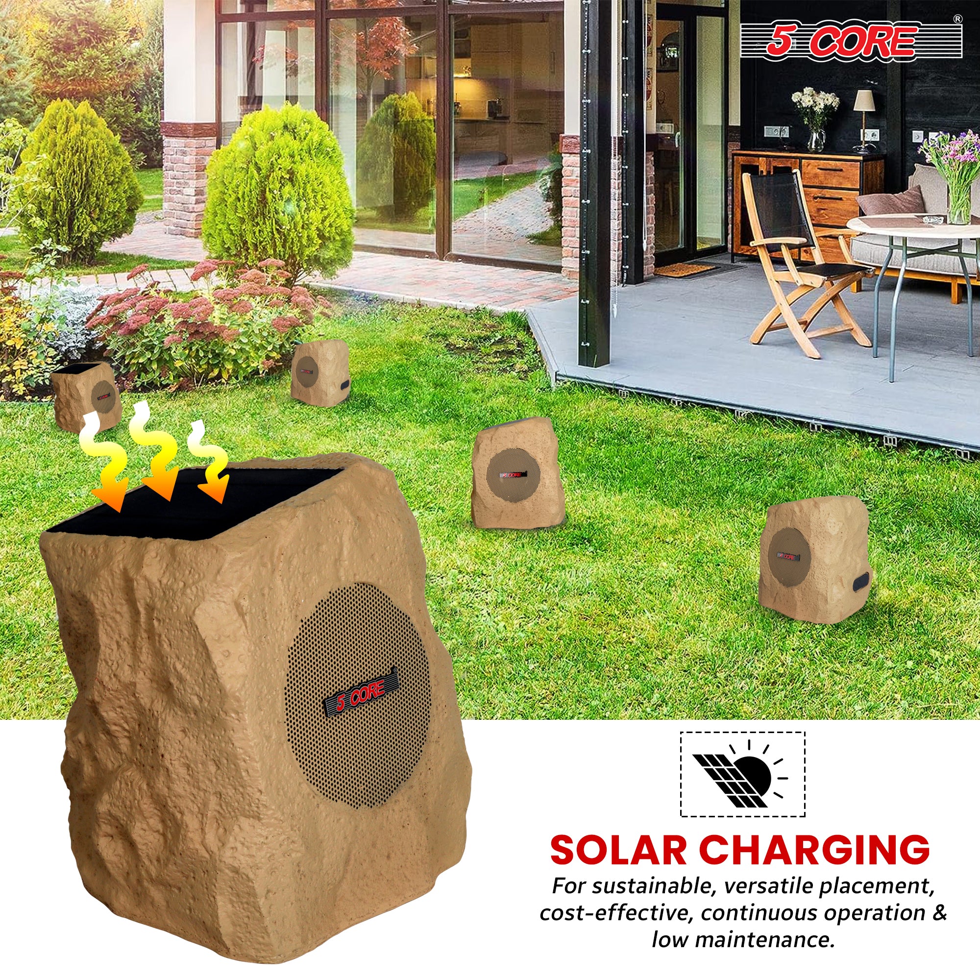 solar charging garden speaker