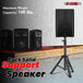 Heavy-duty floor speaker stand with adjustable height, reinforced tripod base, and durable construction