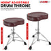 Height adjustable drum throne, providing customizable comfort for drummers of all heights