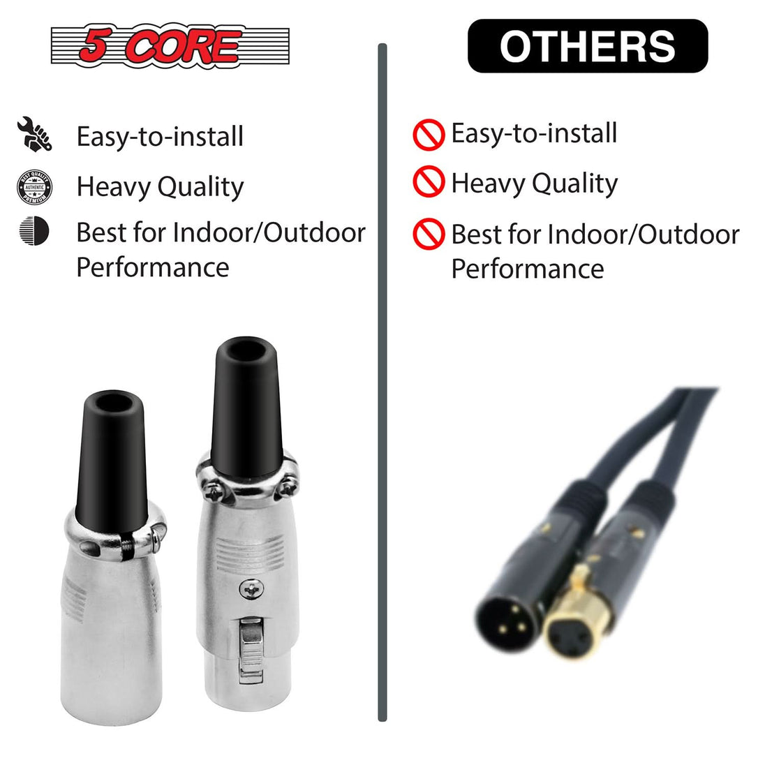 High quality XLR cable connector for optimal signal transfer