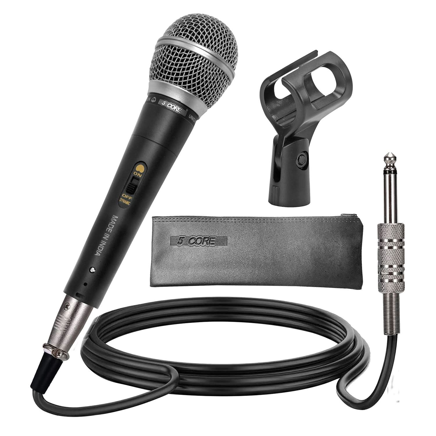 5Core Microphone For Singing Karaoke Neodymium Dynamic Mic Cardioid XLR Wired Microfono 1/2 Pc