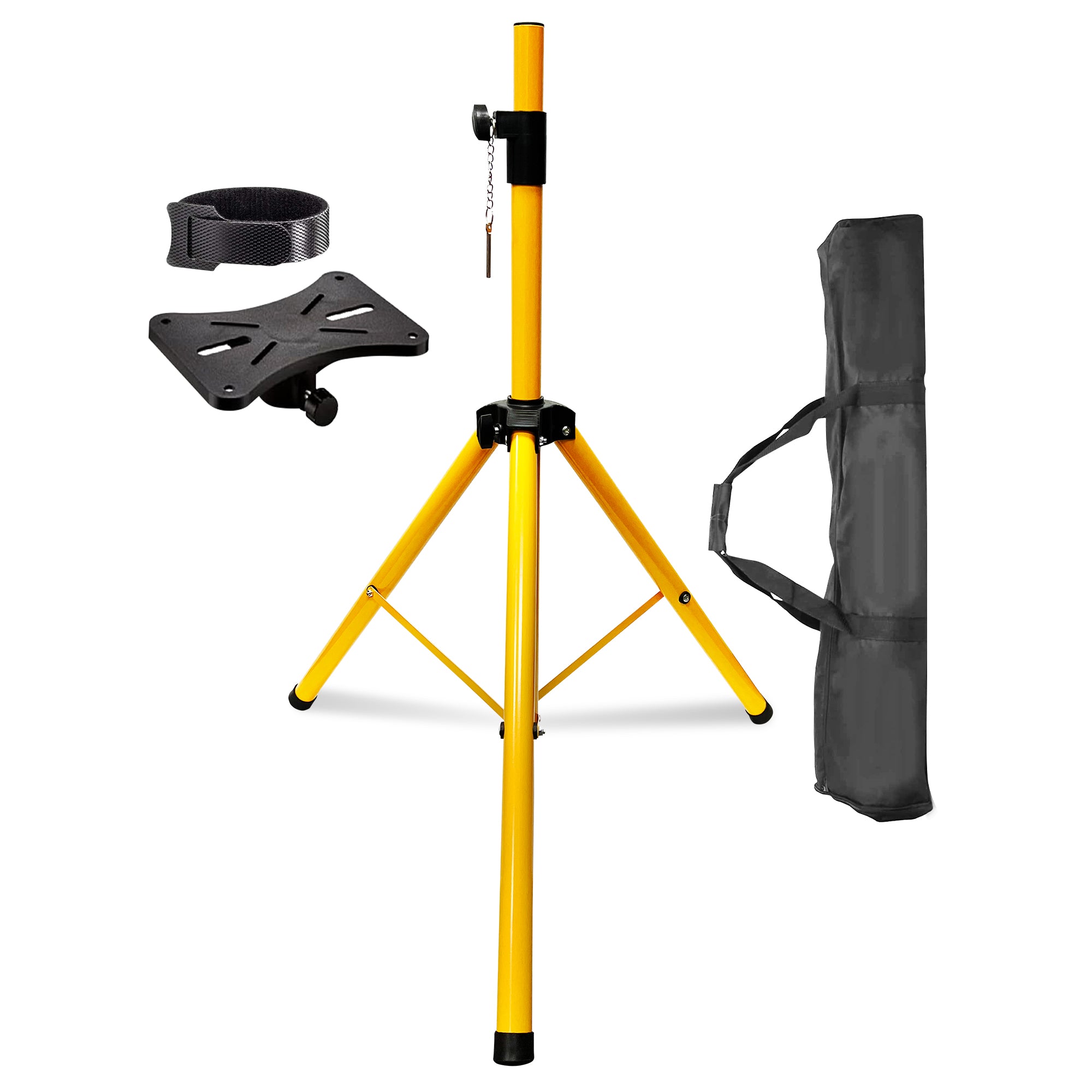 5Core Speaker Stands Tripod Tall DJ Studio Monitor stands 72" Pole Mount Yellow with Bag
