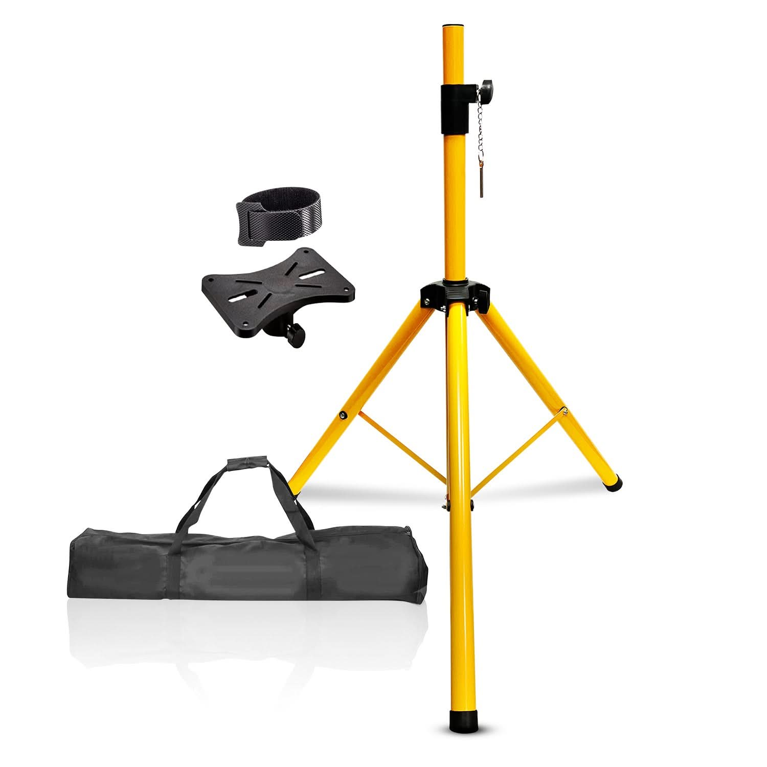 5Core Speaker Stand Tripod Tall Adjustable 72 Inch DJ Pole Mount Studio Monitor Stands Yellow