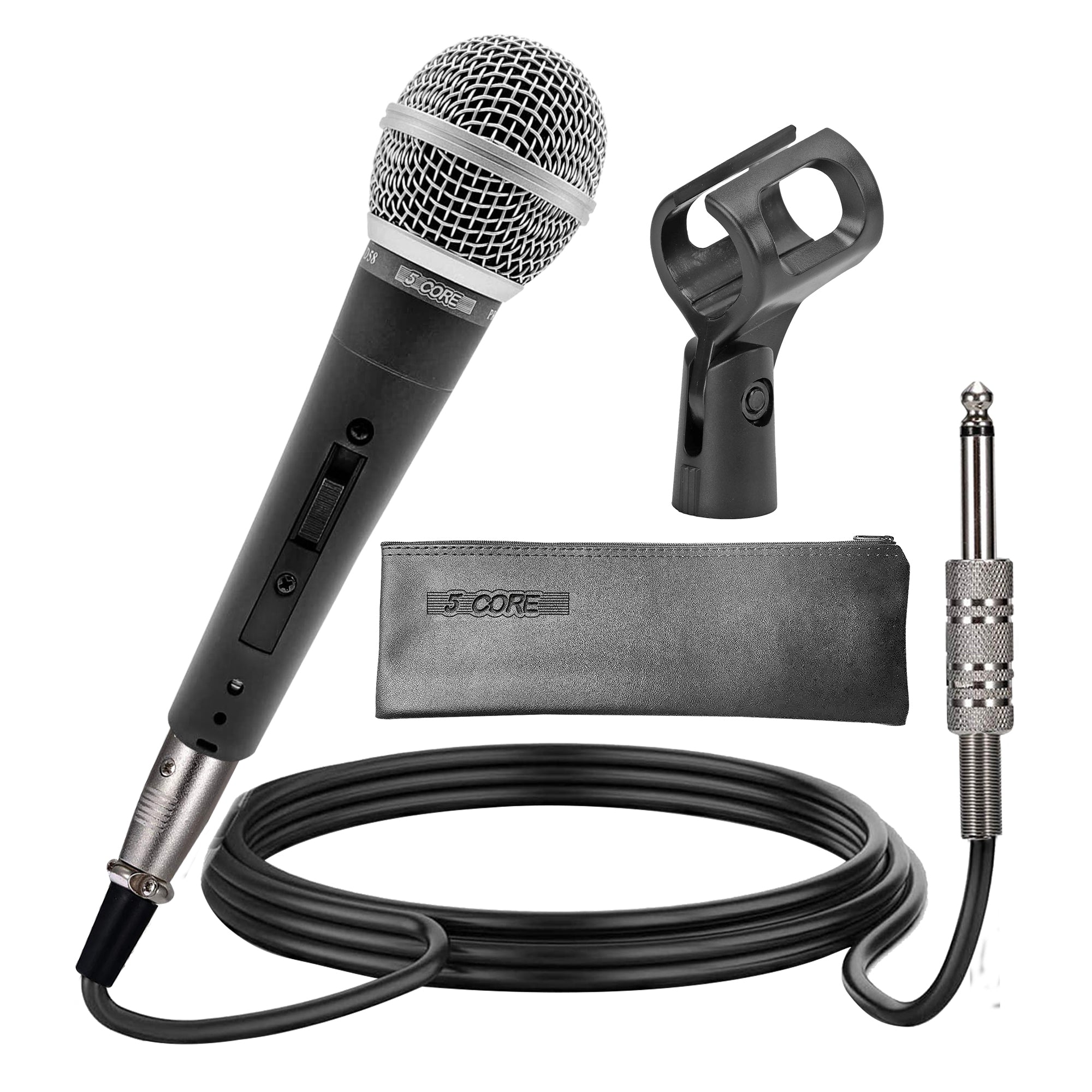 5 Core Handheld Microphone Neodymium Cardioid Metal Mic 5 Core