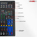 Professional DJ board with advanced controls, multiple channels, and built-in effects for live performances