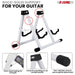 Safe guitar holder with padded arms and secure locking mechanism to protect your instrument from damage