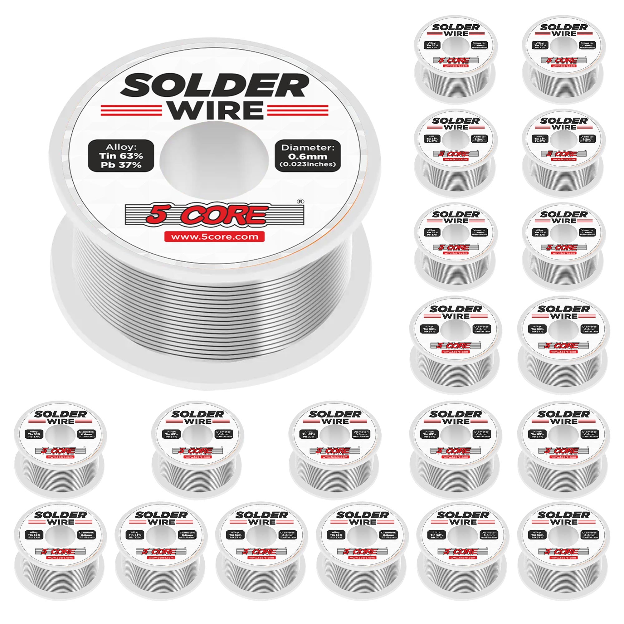 5Core Solder Wire 5 Pack  DIY Tin Lead for Soldering Components- solder wire 5 pcs