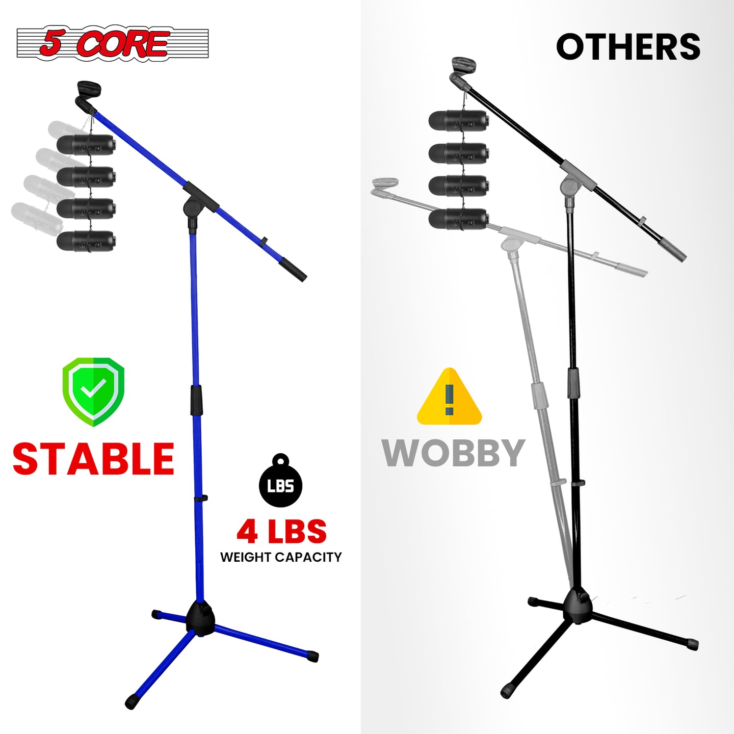 table microphone holder with secure grip and anti-slip base, perfect for steady and reliable performances