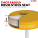 Thick padded drum stool offering superior comfort and stability for extended drumming sessions