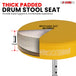 Thick padded drum throne offering superior comfort and stability for drummers during long performances