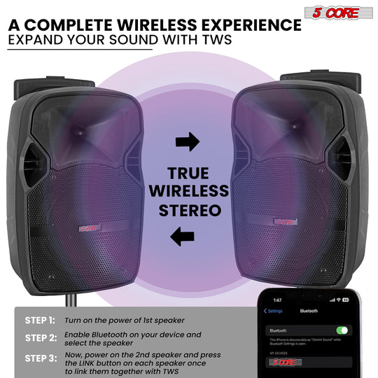 Portable TWS speaker delivering high-quality stereo sound, wireless connectivity, and sleek, modern design