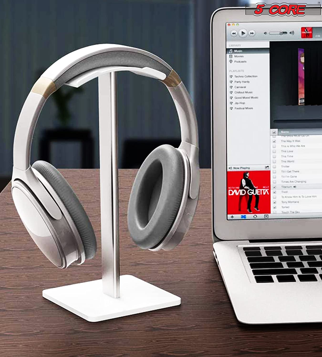 White headphone online holder