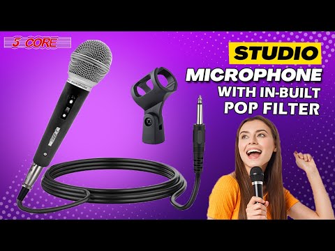 5 Core Microphone Pro Microfono Dynamic Mic XLR Audio Cardiod Vocal Karaoke PM 58 - 5 Core